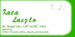 kata laszlo business card